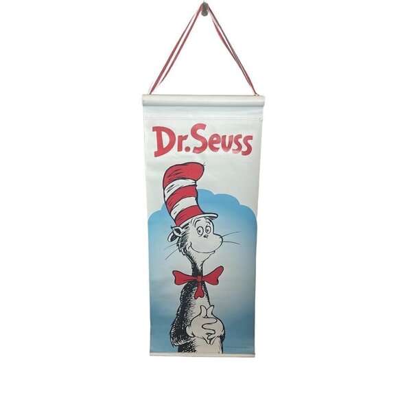 Dr. SUESS DOOR Decorative COVER SCROLL BANNER 16x40” Cat In The Hat Green Eggs - Picture 1 of 8